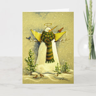 4894 Snow Angel & Birds Christmas Holiday Card