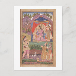 48.6/2 folio 138 Farhad recounts his adventures to Postcard