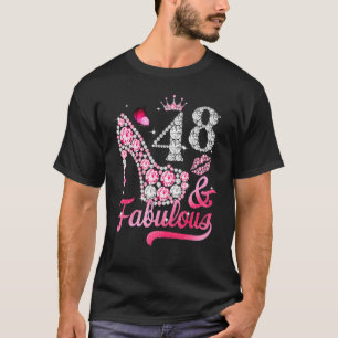 48 And Fabulous High Heel Women 48th Birthday T-Shirt