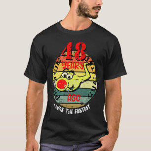 48 birthday  saying sperm cell runs to the goal T-Shirt