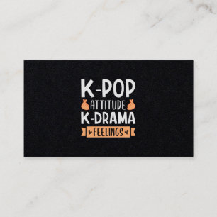 48.KPop Attitude KDrama Feelings Business Card