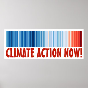 48"x18" Global Warming Climate Change Action NOW! Poster