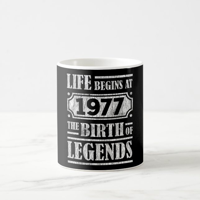 48 Year Old 1977 Birth Of Legend 48th Birthday Coffee Mug (Center)