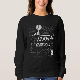 48 Year Old Bday Math Teacher 48th Birthday Gift Sweatshirt