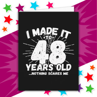 48 Year Old Sarcastic Meme Funny 48th Birthday Card