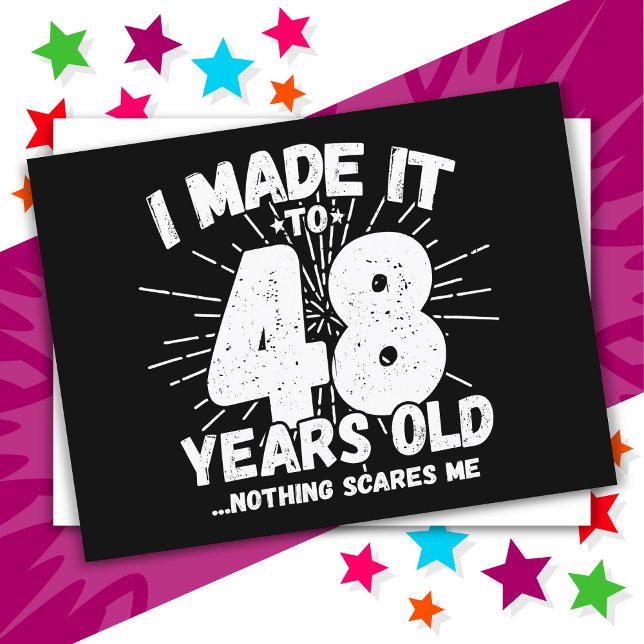 48 Year Old Sarcastic Meme Funny 48th Birthday Postcard (Creator Uploaded)