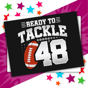 48 Year Old Tackle Football Party 48th Birthday Postcard