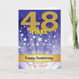 48 Year Recovery Anniversary Bold Numeral Card