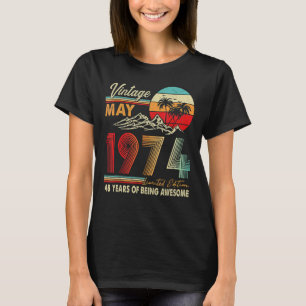 48 Years Old 48th Birthday Decoration May 1974 T-Shirt