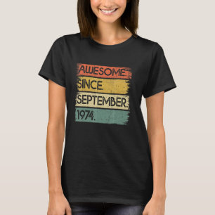 48 Years Old Awesome Since September 1974 48th Bi T-Shirt