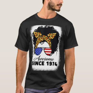 48 Years Old Leopard Awesome Since 1974 Birthday u T-Shirt