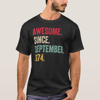 48th Birthday  48 Year Old Awesome Since September T-Shirt