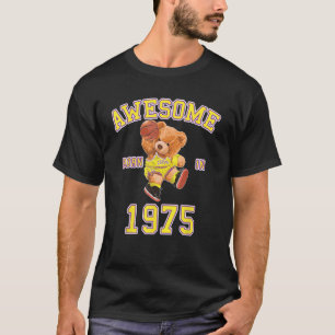 48th Birthday Men Ladies 1975 Awesome Basketball B T-Shirt