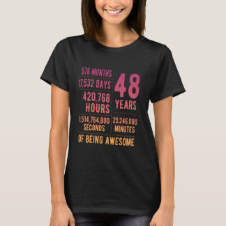48th Birthday Men Women Funny 48 Years Old T-Shirt
