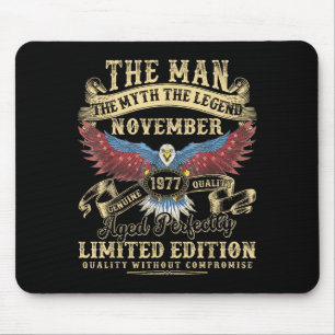 48th Birthday November 1977 Men Funny 48 Years Old Mouse Pad