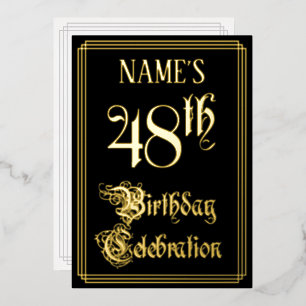 48th Birthday Party — Fancy Script & Custom Name