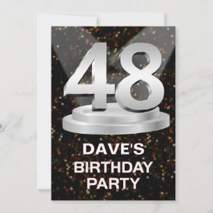 48th Birthday Party Invitation Add a Name