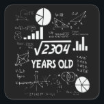 48th Birthday Square Root Math 48 Years Old Bday Square Sticker<br><div class="desc">Birthday Design For anyone who's horoscope say difficult & Stubborn But totally worth.Wear it with pride at work,  school gym perfect to pair with shorts,  leggings or jeans for a casual yet trendy Look</div>