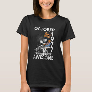 48th Birthday The Bear Legends October 1977 48 Yea T-Shirt