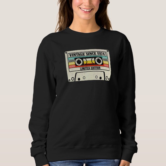 48th Birthday  Vintage Since 1974 Sweatshirt (Front)