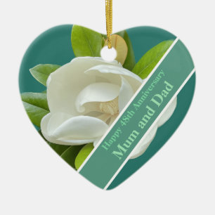 48th Wedding Anniversary Ceramic Ornament