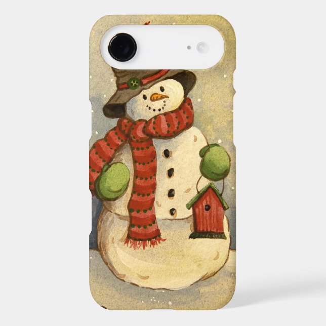 4905 Snowman & Birdhouse Case-Mate iPhone Case (Back)