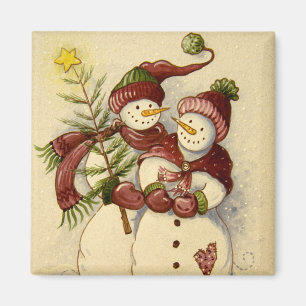 4924 Snowmen Christmas Magnet