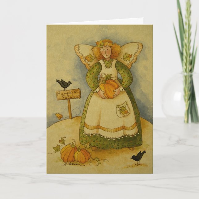 4929 Harvest Angel Thanksgiving Greeting Card (Front)