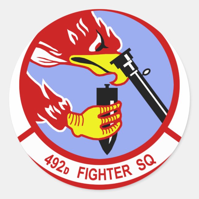 492D Fighter Squadron Classic Round Sticker (Front)