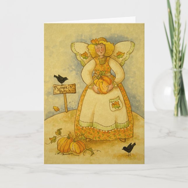 4934 Harvest Angel Thanksgiving Greeting Card (Front)