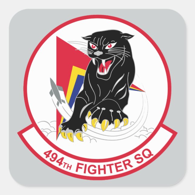 494th Fighter Squadron Square Sticker (Front)