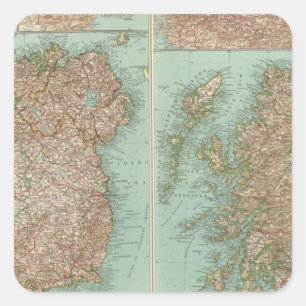 4950 Ireland, Scotland Square Sticker