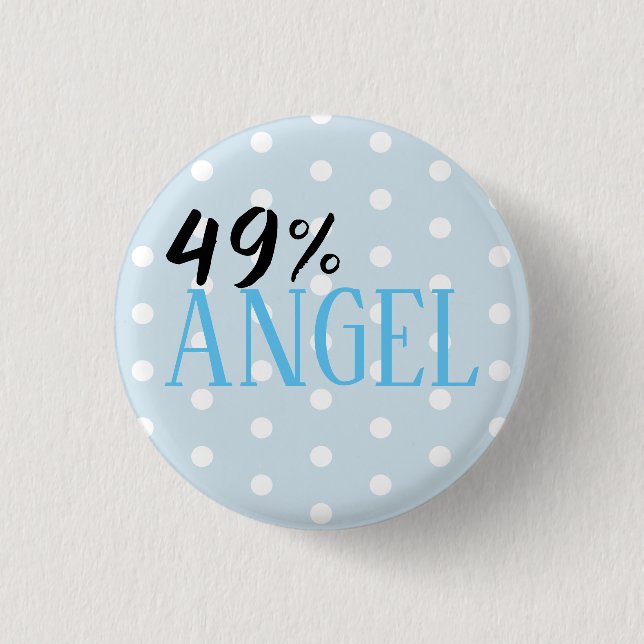 49% Angel - customisable 3 Cm Round Badge (Front)