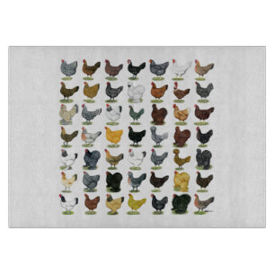 49 Chicken Hens Cutting Board