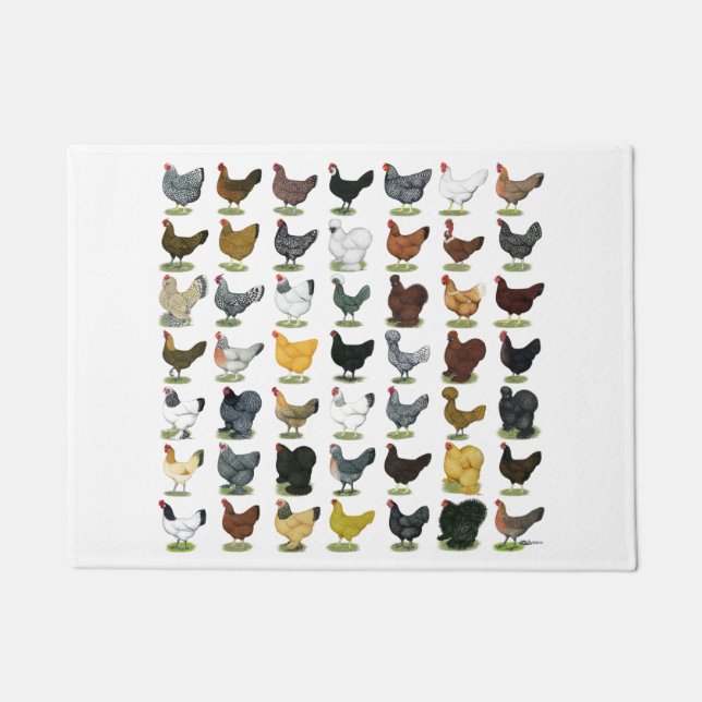 49 Chicken Hens Doormat (Front)