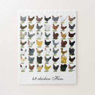 49 Chicken Hens Jigsaw Puzzle