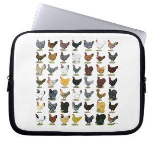 49 Chicken Hens Laptop Sleeve