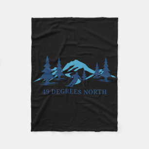 49 Degrees North Washington Ski Resort Skiing Skie Fleece Blanket