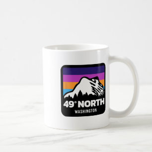 49 Degrees North Washington Snowboarding Skiing Fa Coffee Mug