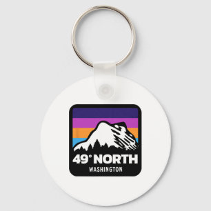 49 Degrees North Washington Snowboarding Skiing Fa Key Ring
