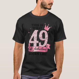 49 & Fabulous I Pink White Party Group Candid Phot T-Shirt