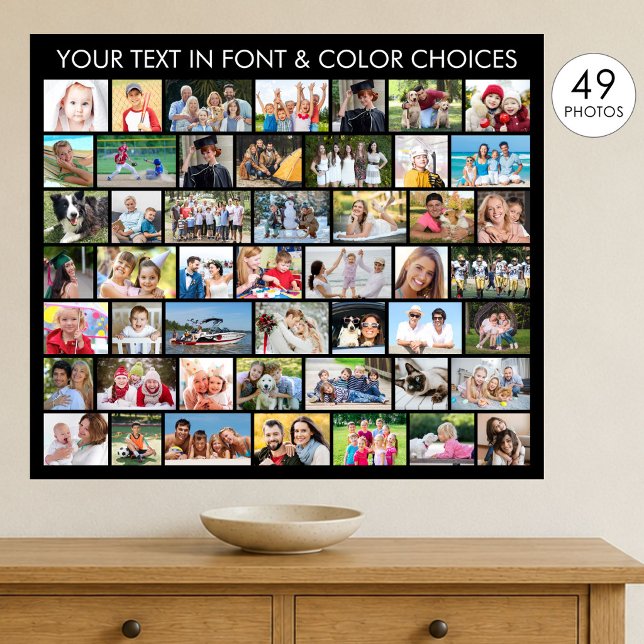 49 Photo Collage Multiple Shapes Personalised Poster (Creator Uploaded)