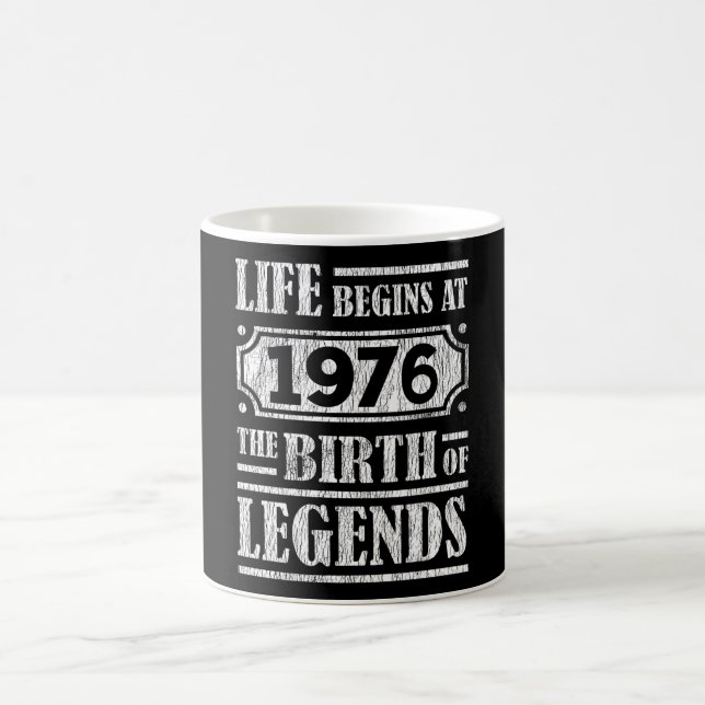 49 Year Old 1976 Birth Of Legend 49th Birthday Coffee Mug (Center)