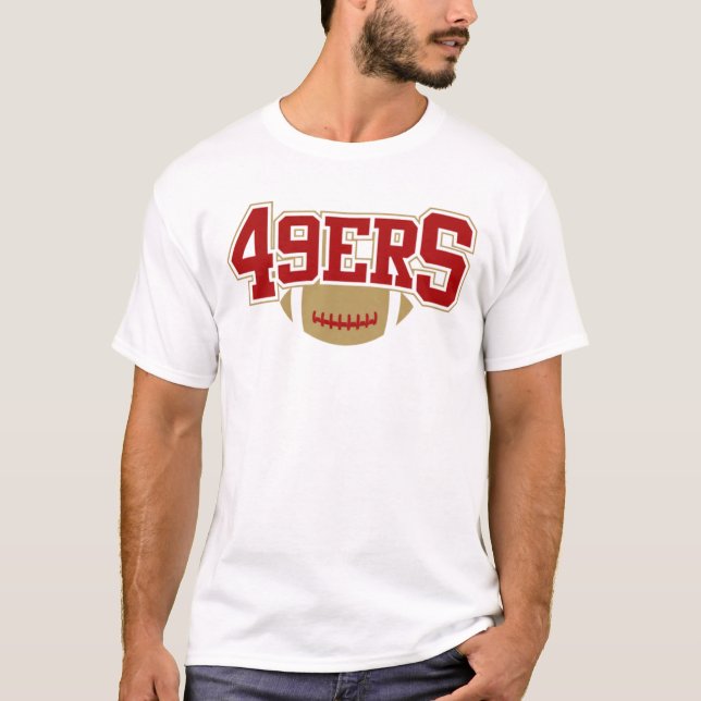 49ers San Francisco Red Gold Football T-Shirt (Front)