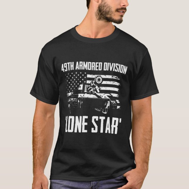 49th Armoured Division Lone Star T-Shirt (Front)