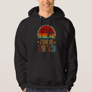 49th Birthday Awesome Since June 1973 Vintage Hoodie