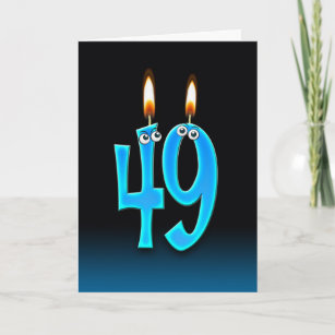49th Birthday Candles Card