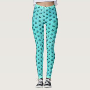 49th Birthday or Anniversary Peacock Feathers Leggings