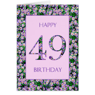 49th Birthday Purple Daisies
