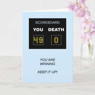 49th Birthday Scoreboard Card